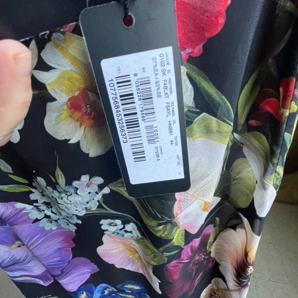 NWT Dolce & Gabbana Floral Midi Skirt size 44 - Picture 5 of 9